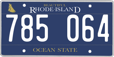 RI license plate 785064