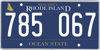 RI license plate 785067