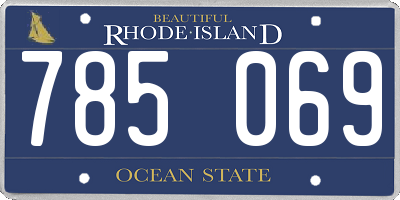 RI license plate 785069