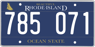 RI license plate 785071