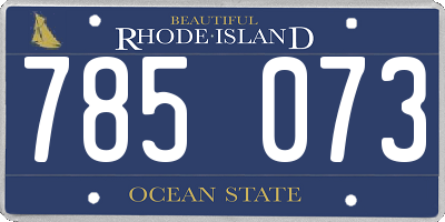 RI license plate 785073