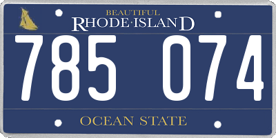 RI license plate 785074