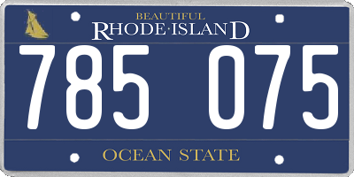 RI license plate 785075