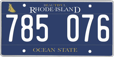 RI license plate 785076