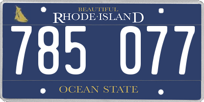 RI license plate 785077