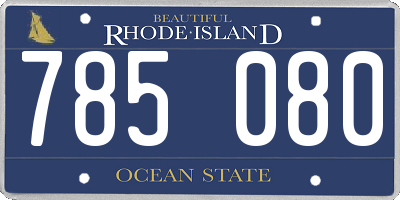 RI license plate 785080
