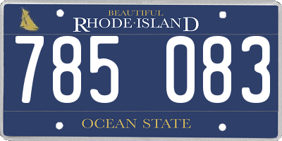 RI license plate 785083