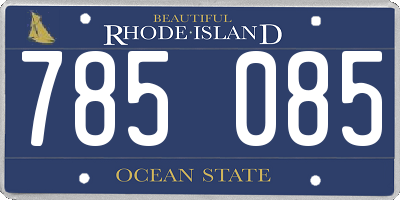 RI license plate 785085