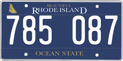 RI license plate 785087