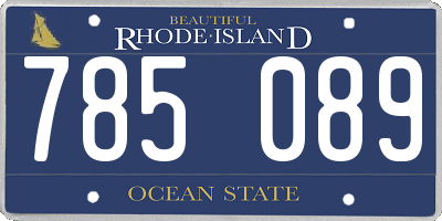 RI license plate 785089