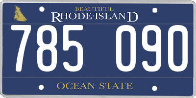 RI license plate 785090