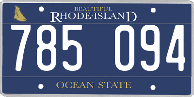 RI license plate 785094