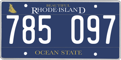 RI license plate 785097