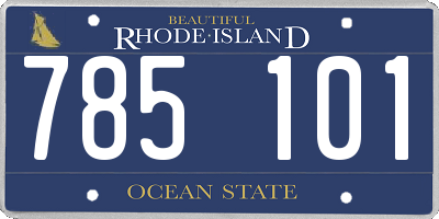 RI license plate 785101