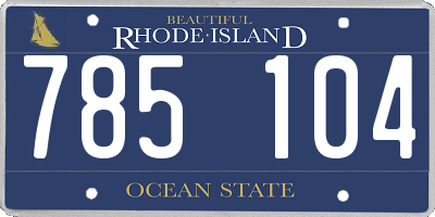 RI license plate 785104