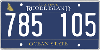 RI license plate 785105