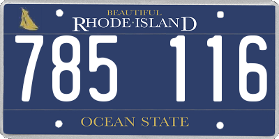 RI license plate 785116