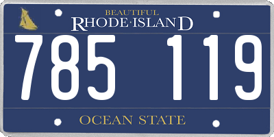 RI license plate 785119