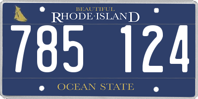RI license plate 785124