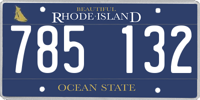 RI license plate 785132
