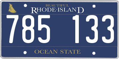 RI license plate 785133