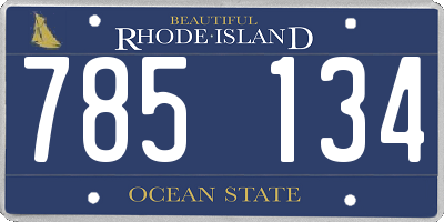 RI license plate 785134