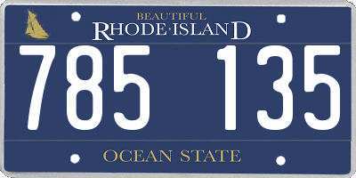 RI license plate 785135