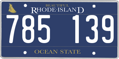 RI license plate 785139