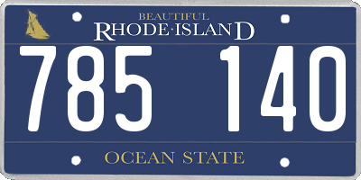 RI license plate 785140