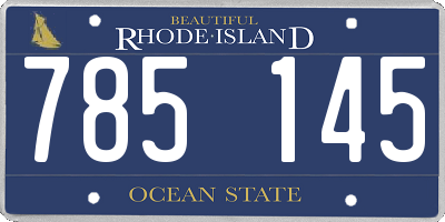 RI license plate 785145