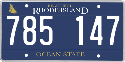 RI license plate 785147