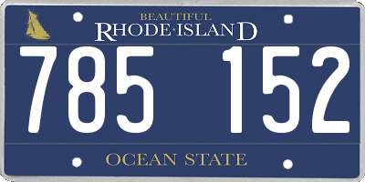 RI license plate 785152