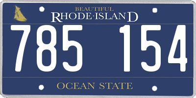 RI license plate 785154