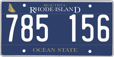 RI license plate 785156
