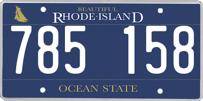 RI license plate 785158
