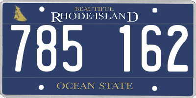 RI license plate 785162