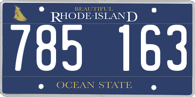 RI license plate 785163