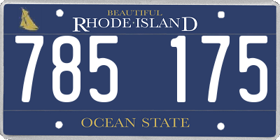 RI license plate 785175
