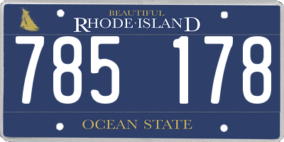 RI license plate 785178