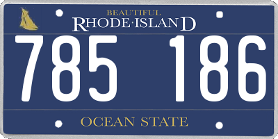 RI license plate 785186