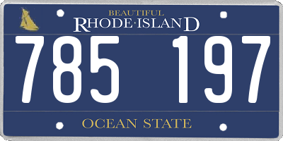 RI license plate 785197