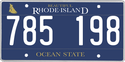 RI license plate 785198