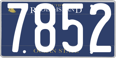 RI license plate 7852