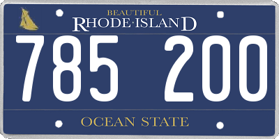 RI license plate 785200