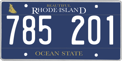 RI license plate 785201