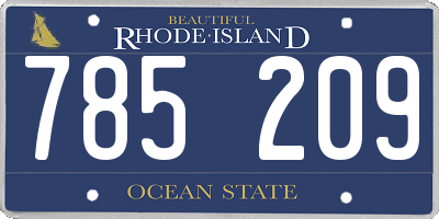 RI license plate 785209
