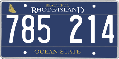 RI license plate 785214