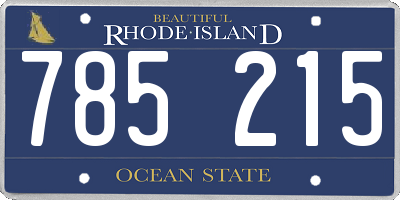RI license plate 785215