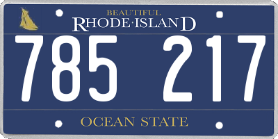 RI license plate 785217