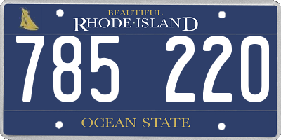RI license plate 785220